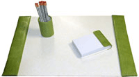 Apple American Lizard 3-Piece Croco-Grain Leather Desk Pad Set