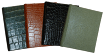 6" x 7" Reptile-Grain Leather Address Books