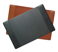 Black & British Tan Leather Desk Pad Blotters