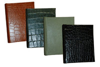 7" x 9" Reptile-Grain Leather Address Books