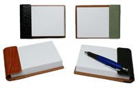 Reptile-Grain Leather Notepad Holders