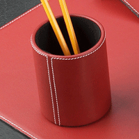 Red Leather Pen/Pencil Holder